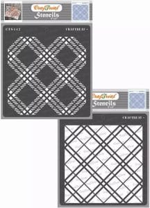 CrafTreat 6"x6" Stencil - Two Step Plaid