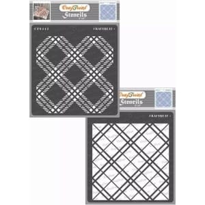 CrafTreat 6"x6" Stencil - Two Step Plaid