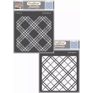 CrafTreat 6"x6" Stencil - Two Step Plaid