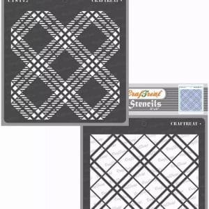 CrafTreat 6"x6" Stencil - Two Step Plaid