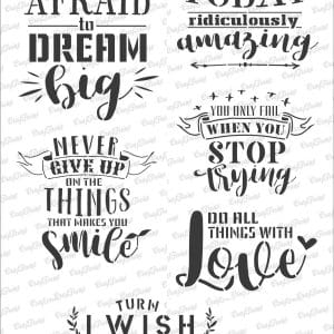 CrafTreat A4 Stencil - Determination