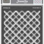 CrafTreat 6"x6" Stencil - Two Step Plaid Combo