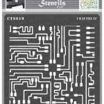 CrafTreat 6"x6" Stencil - Circuit Board