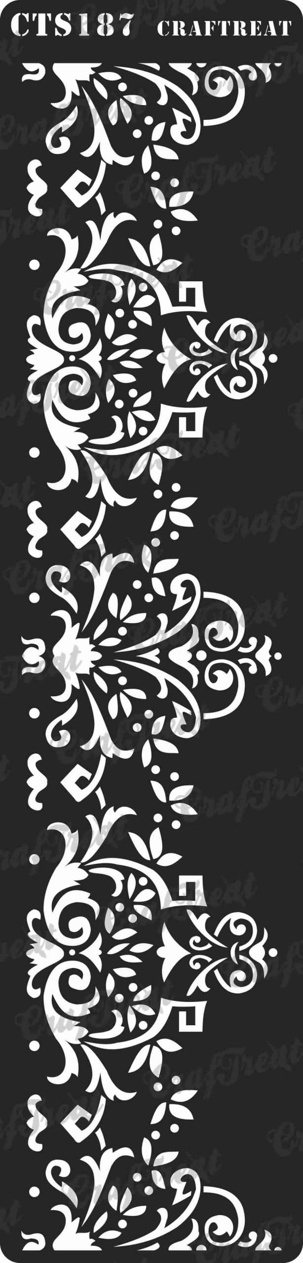 CrafTreat Border Stencil - Border 1 CrafTreat Stencil Border1 3x12 CTS187 scaled CrafTreat Border Stencil - Border 1