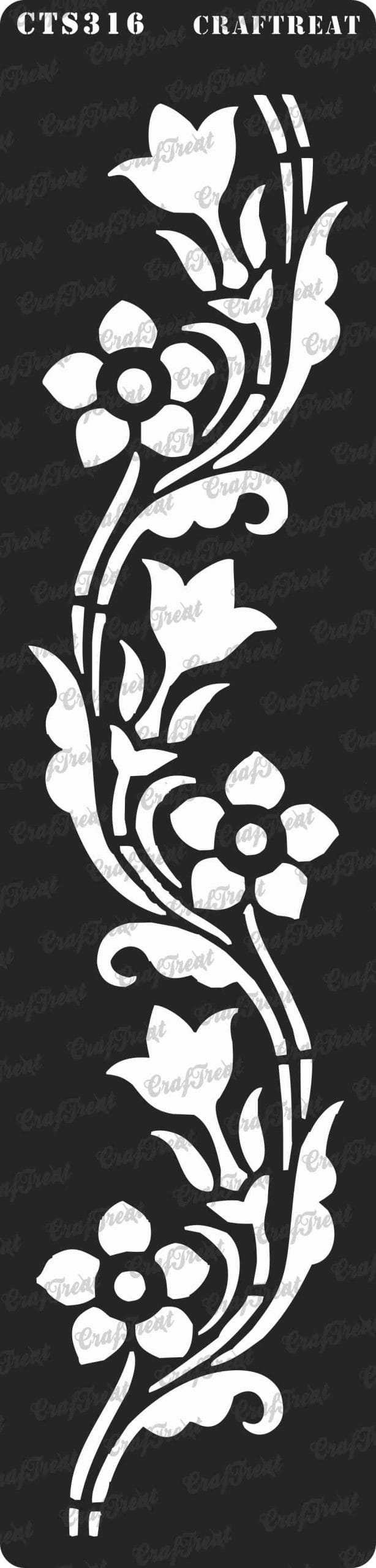 CrafTreat Border Stencil - Border 12 CrafTreat Stencil Border12 3x12 CTS316 scaled CrafTreat Border Stencil - Border 12