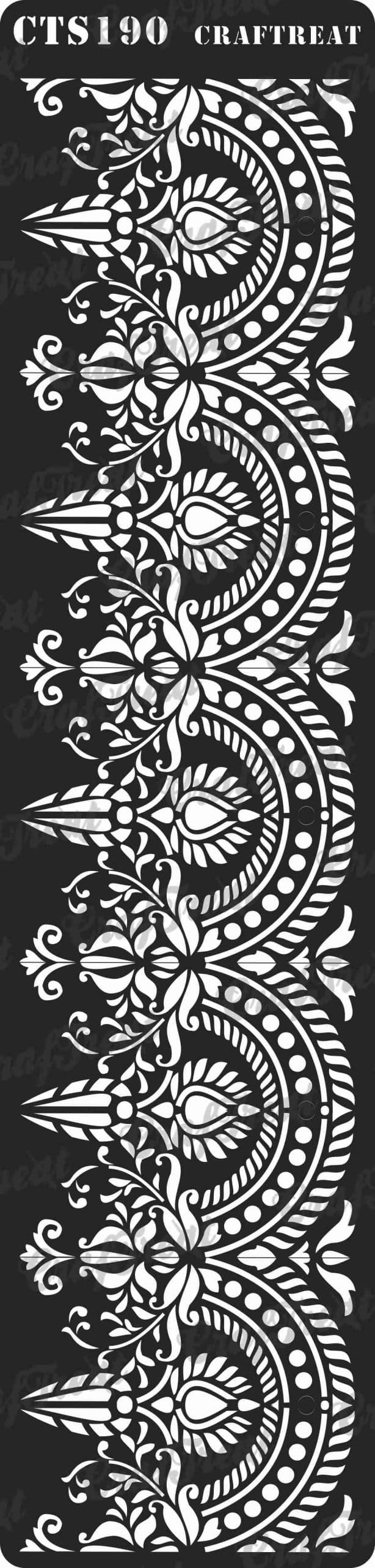 CrafTreat Border Stencil - Border 4 CrafTreat Stencil Border4 3x12 CTS190 scaled CrafTreat Border Stencil - Border 4