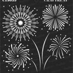 CrafTreat 6"x6" Stencil - Fireworks