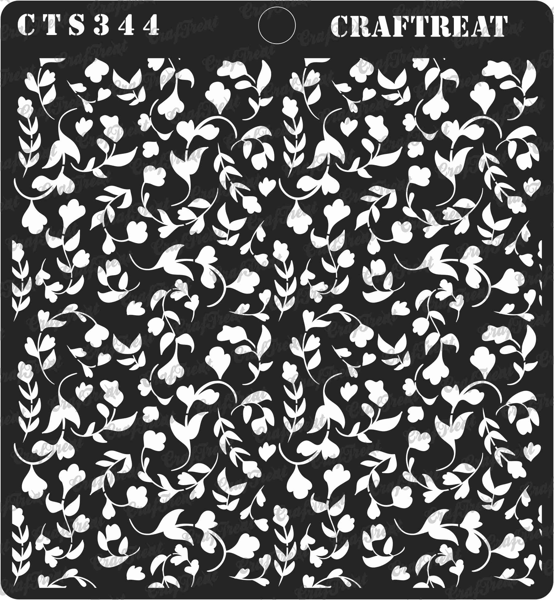 CrafTreat 6"x6" Stencil - Foliage 2 CrafTreat Stencil Foliage2 CTS344 CrafTreat 6"x6" Stencil - Foliage 2