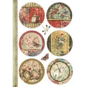 Stamperia Rice Paper A4 - Oriental Spheres