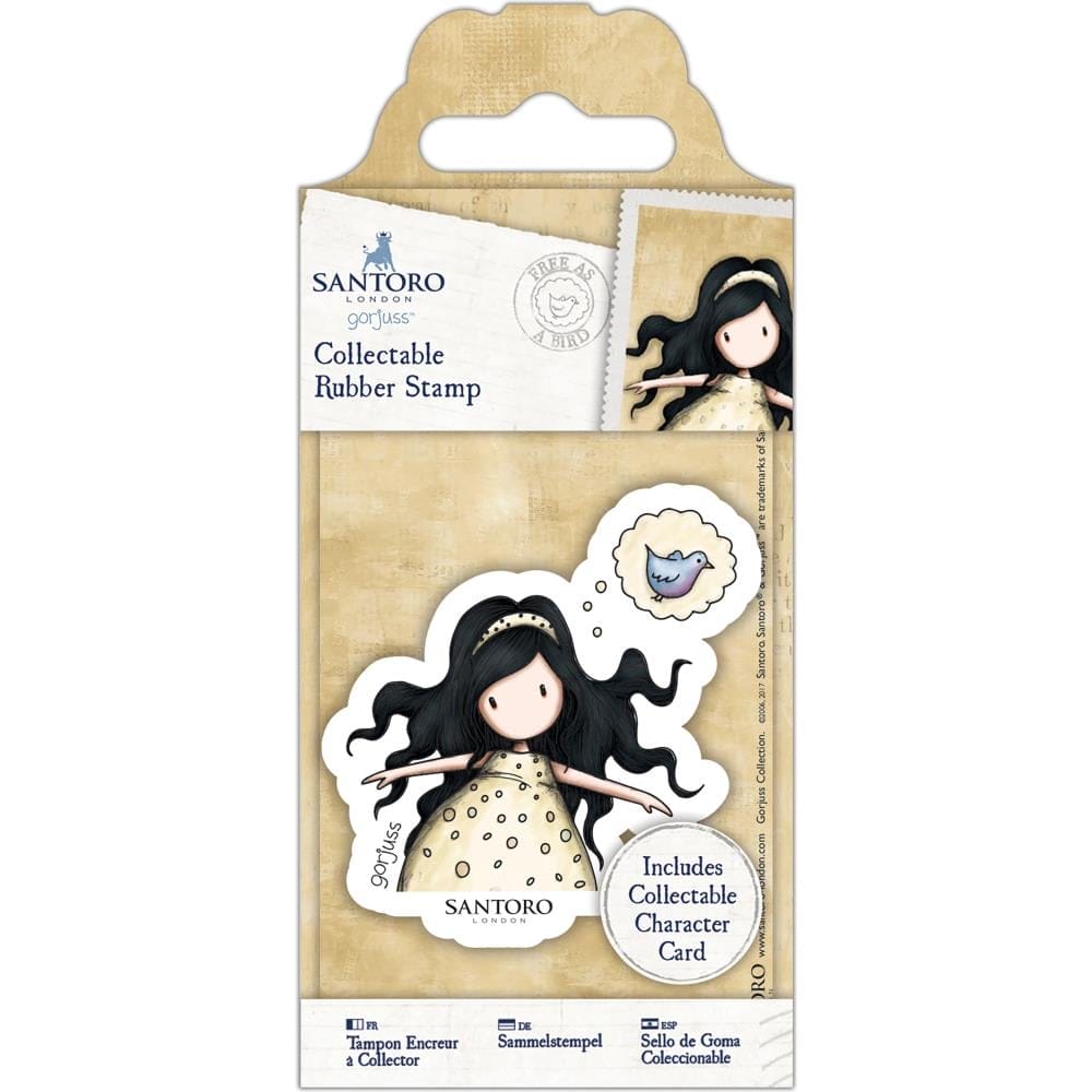 Santoro Gorjuss Mini Rubber Stamp - Free As a Bird GOR907143 Santoro gorjuss Stamp Santoro Gorjuss Mini Rubber Stamp - Free As a Bird