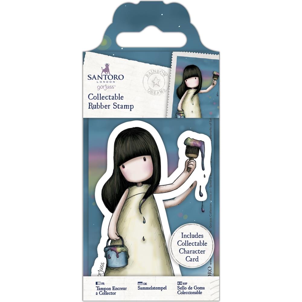Santoro Gorjuss Mini Rubber Stamp - Rainbow Dreams GOR907145 Santoro gorjuss Stamp Santoro Gorjuss Mini Rubber Stamp - Rainbow Dreams