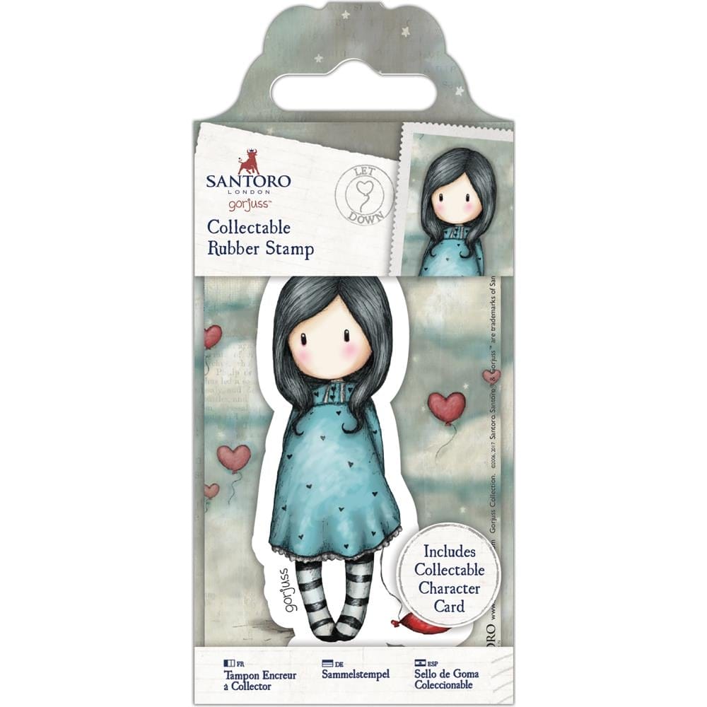 Santoro Gorjuss Mini Rubber Stamp - Let Down GOR907159 Santoro gorjuss Stamp Santoro Gorjuss Mini Rubber Stamp - Let Down