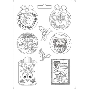 Stamperia Soft Maxi Mould 8.5"X11.5" - Classic Christmas