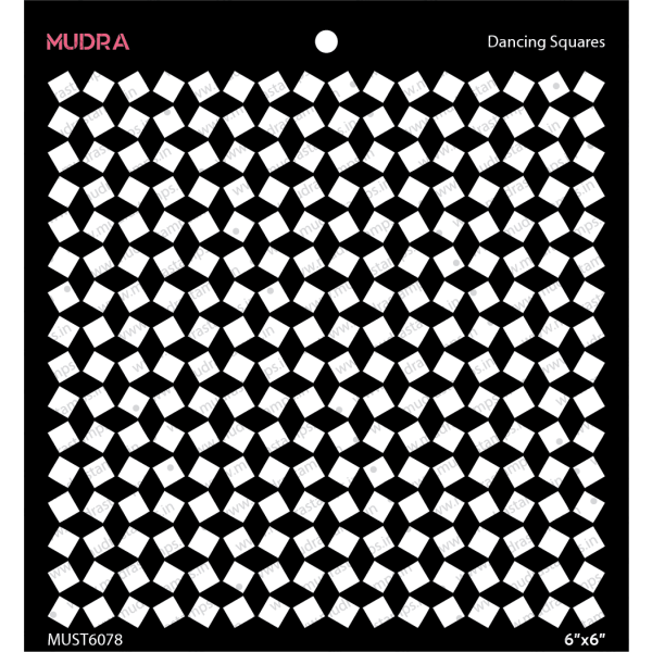 Mudra Stencils - Dancing Squares