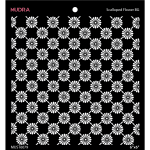 Mudra Stencils - Scalloped Flower Background