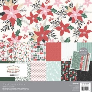 Kaisercraft Paper Pad 12"X12" 12/Pkg - Peppermint Kisses (Christmas)