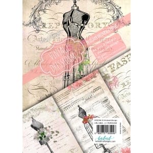 CrafTangles Decoupage Paper Pack - Vintage Dressforms 2 (A4) - 4 sheets