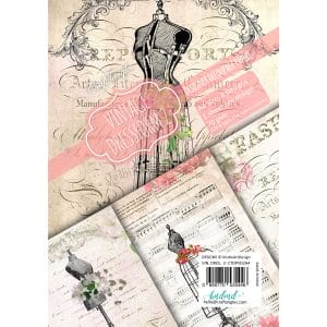 CrafTangles Decoupage Paper Pack - Vintage Dressforms 2 (A4) - 4 sheets