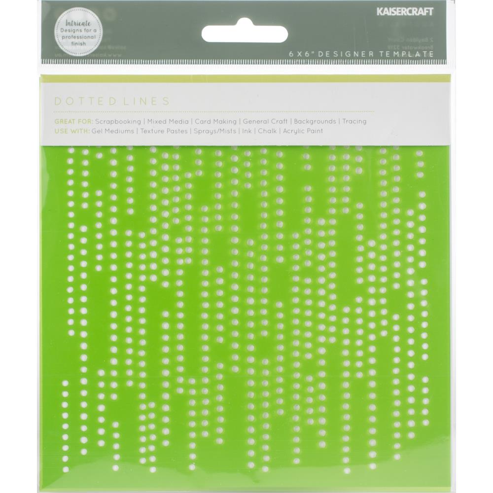 Kaisercraft Stencil 6"X6" - Dotted Lines kaisercrat stencil dotted lines Kaisercraft Stencil 6"X6" - Dotted Lines