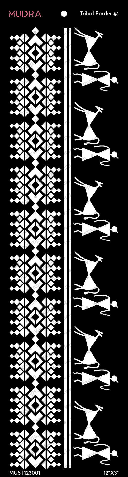 Mudra Stencils - Tribal Border 1