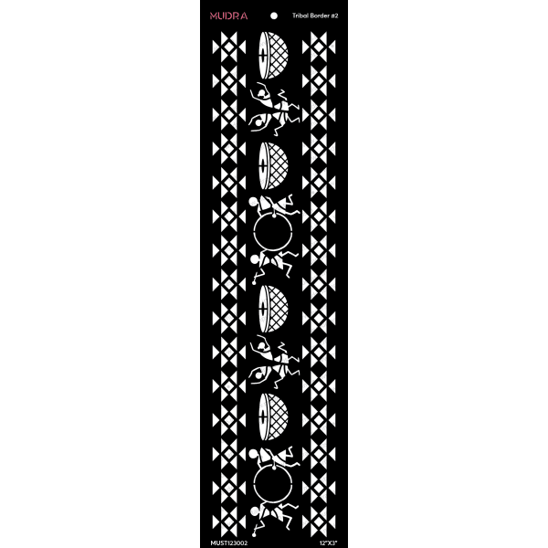Mudra Stencils - Tribal Border 2