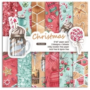 Christmas (Pack of 24 sheets) - 6 by 6 inch