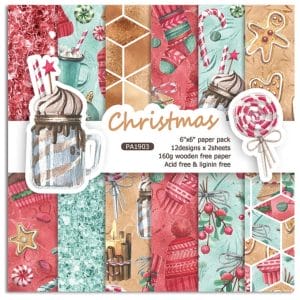 Christmas (Pack of 24 sheets) - 6 by 6 inch