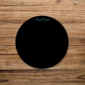 CrafTangles Black Acrylic Coasters (4 pcs) - Circle