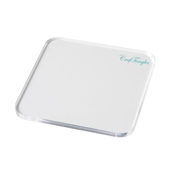 CrafTangles Clear Acrylic Coasters (4 pcs) - Rounded Squares