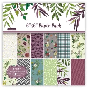 Floral Pattern (Pack of 24 sheets) - 6 by 6 inch