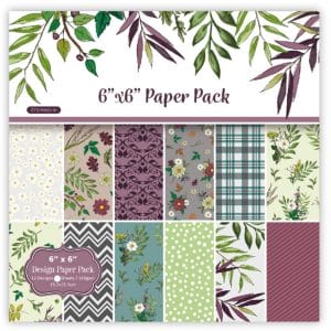 Floral Pattern (Pack of 24 sheets) - 6 by 6 inch