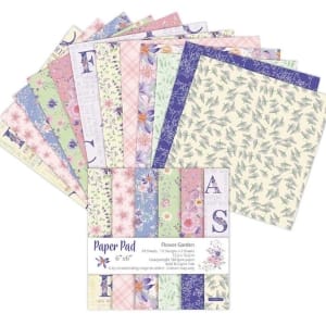 Flower Garden (Pack of 24 sheets) - 6 by 6 inch