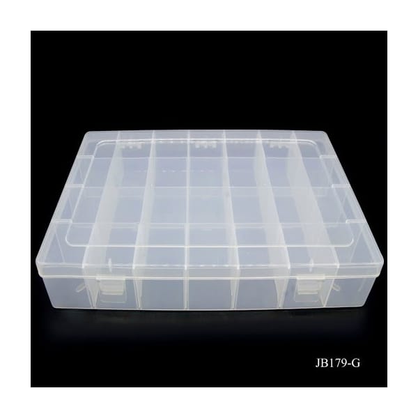 Plastic box with 28 compartments