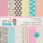Lost on a Book (Pack of 24 sheets) - 6 by 6 inch