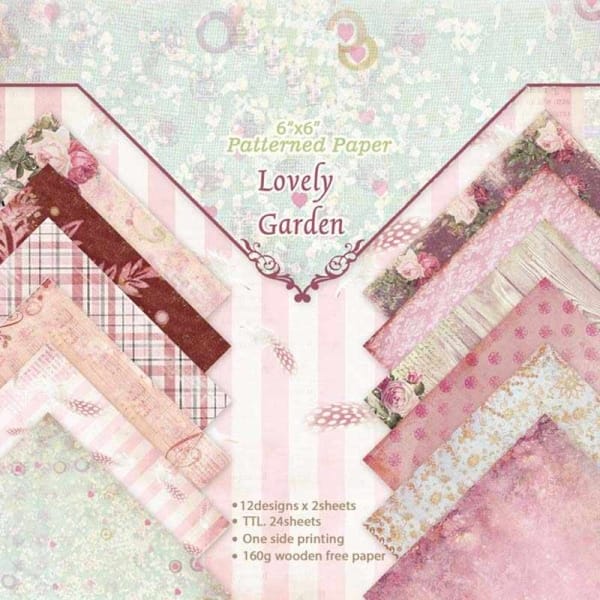 Lovely Garden (Pack of 24 sheets) - 6 by 6 inch