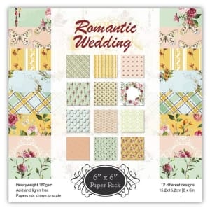 Romantic Wedding (Pack of 24 sheets) - 6 by 6 inch