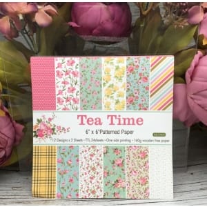 Tea Time (Pack of 24 sheets) - 6 by 6 inch