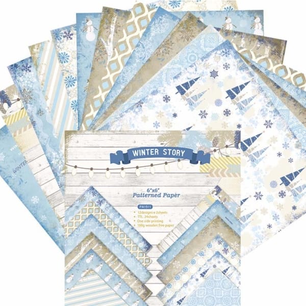 Winter Story Christmas (Pack of 24 sheets) - 6 by 6 inch