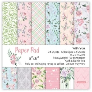 With You (Pack of 24 sheets) - 6 by 6 inch