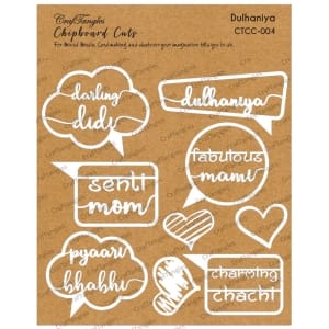 CrafTangles Chipboard Cuts - Dulhania (Bride)