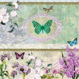 German Decoupage Napkins (5 pcs) - Butterfly Medaillon