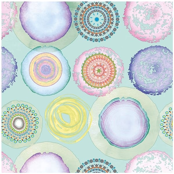 German Decoupage Napkins (5 pcs) - Watercolour Circle Mix