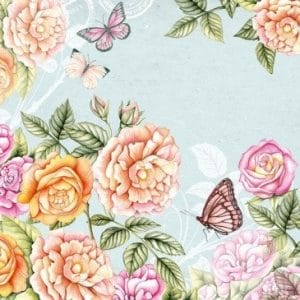 German Decoupage Napkins (5 pcs) - Botanical Garden Green