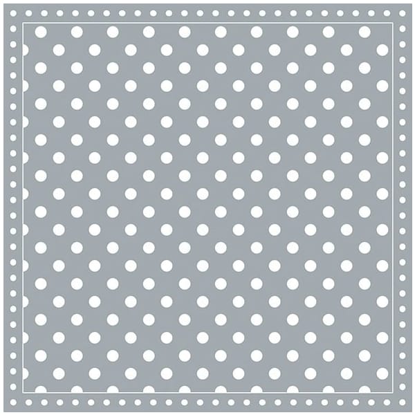 German Decoupage Napkins (5 pcs) - Stripes Dots Grey