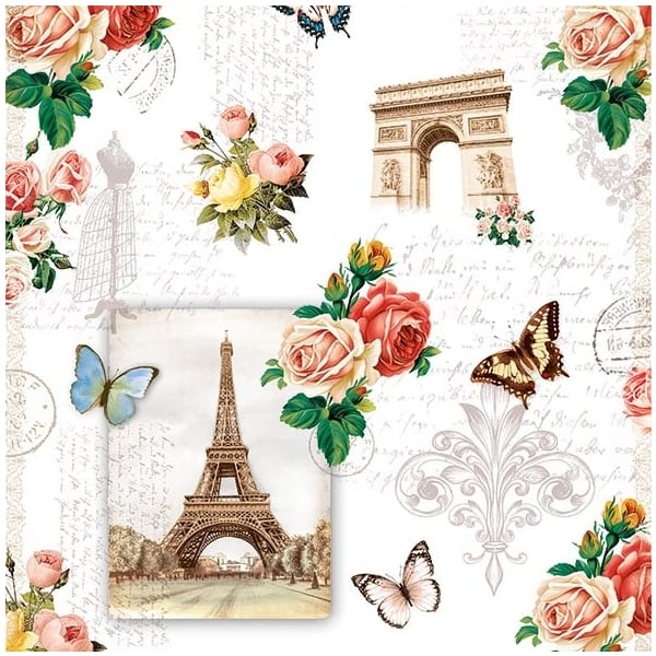German Decoupage Napkins (5 pcs) - Paris Monuments
