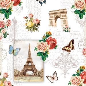 German Decoupage Napkins (5 pcs) - Paris Monuments