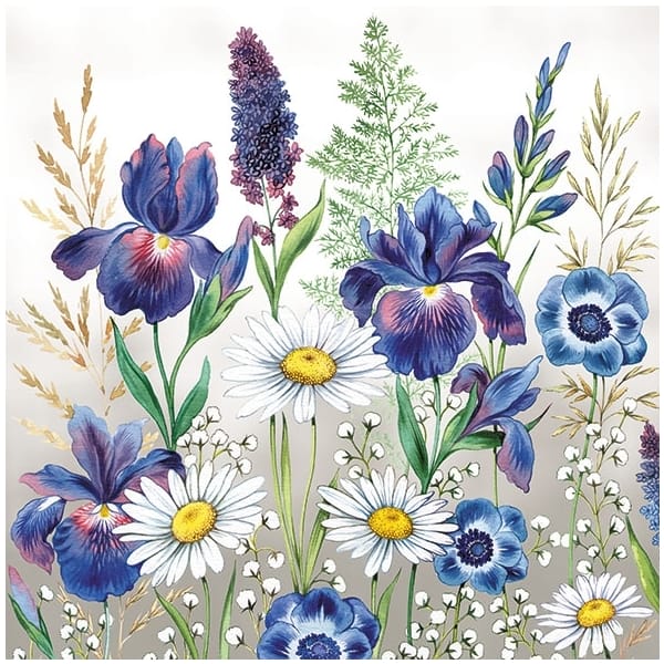German Decoupage Napkins (5 pcs) - Mixed Meadow Flowers