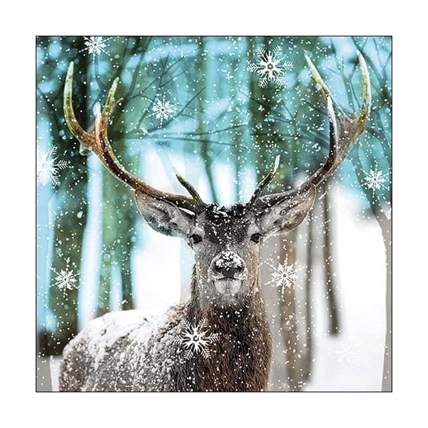 German Decoupage Napkins (5 pcs) - Winter Deer