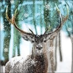 German Decoupage Napkins (5 pcs)  - Winter Deer