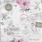German Decoupage Napkins (5 pcs)  - Eternal Love